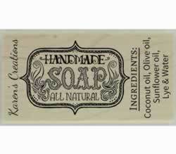 Karen'S Handmade Soap Custom Stamp - 3" X 1.5" - Stamptopia