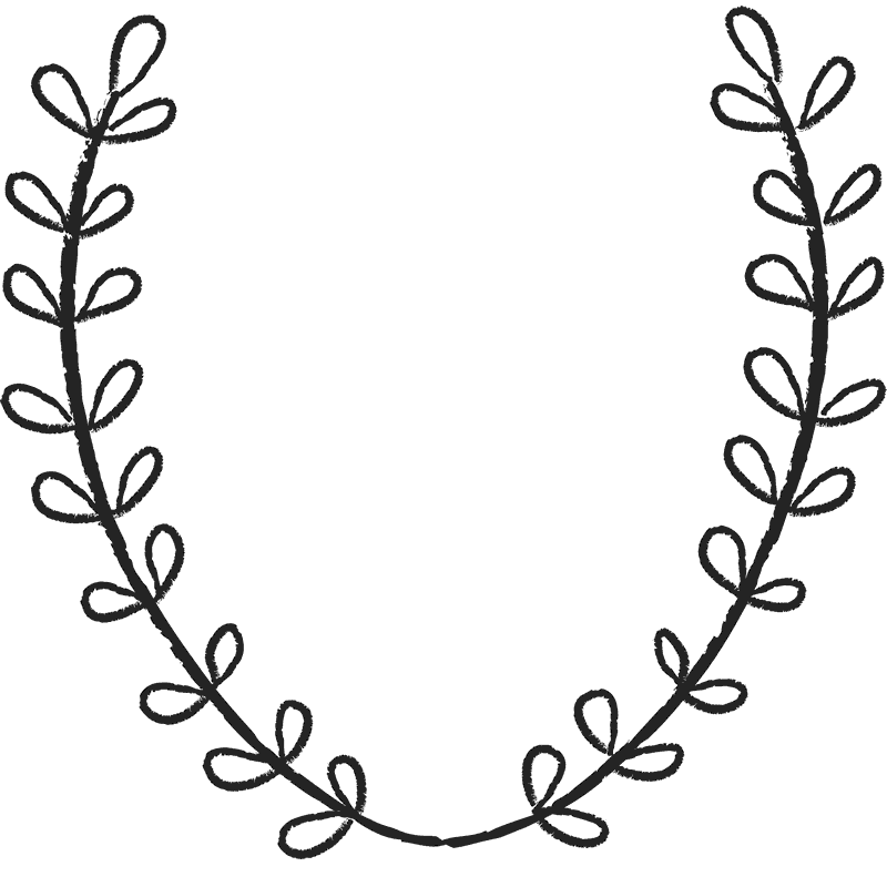 Laurel Wreath Rubber Stamp - Stamptopia
