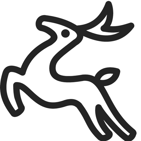 Leaping Reindeer Outline Stamp - Stamptopia