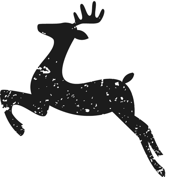 Leaping Reindeer Stamp - Stamptopia
