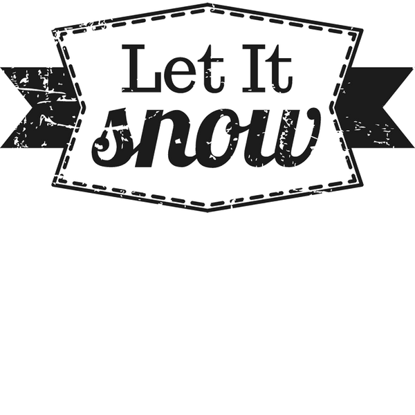 Let It Snow Rubber Stamp - Stamptopia