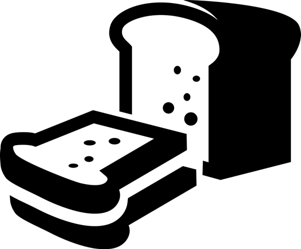 Loaf Of Bread And Slices Rubber Stamp - Stamptopia