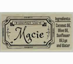 Macie Handmade Soap Custom Stamp - 3" X 1.5" - Stamptopia