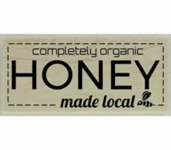 Made Local Completely Organic Honey Stamp - 2" X 1" - Stamptopia