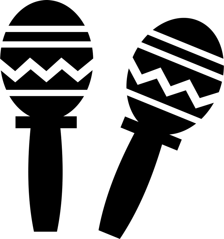Maracas Rubber Stamp - Stamptopia