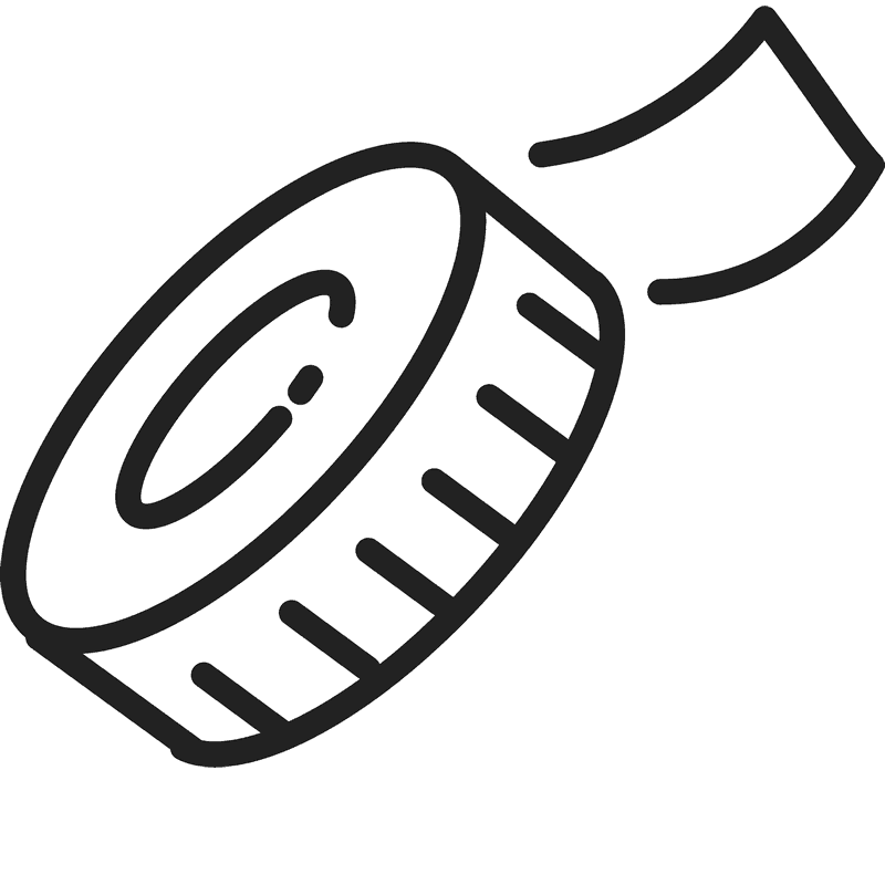 Measuring Tape Rubber Stamp - Stamptopia
