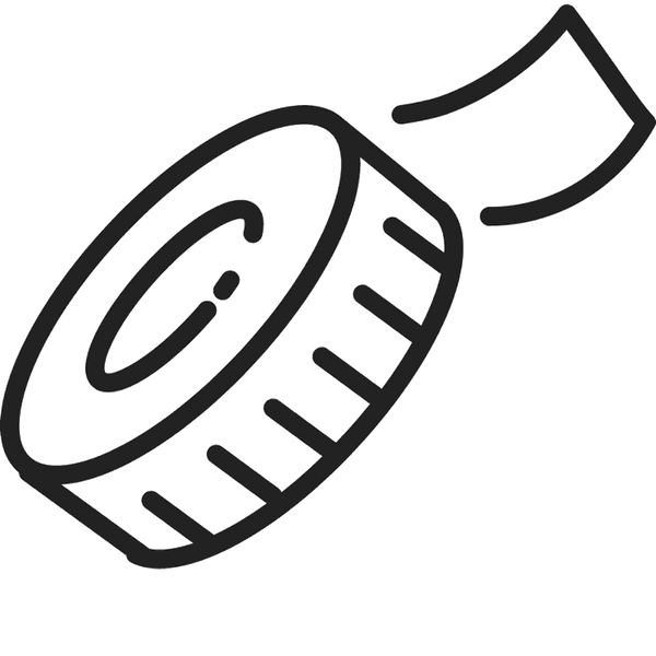 Measuring Tape Rubber Stamp - Stamptopia