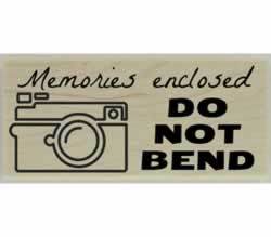 Memories Enclosed Rubber Stamp - 2.5" X 1" - Stamptopia