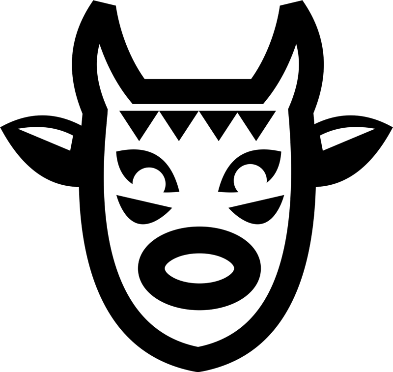 Mexican Folk Mask Rubber Stamp - Stamptopia