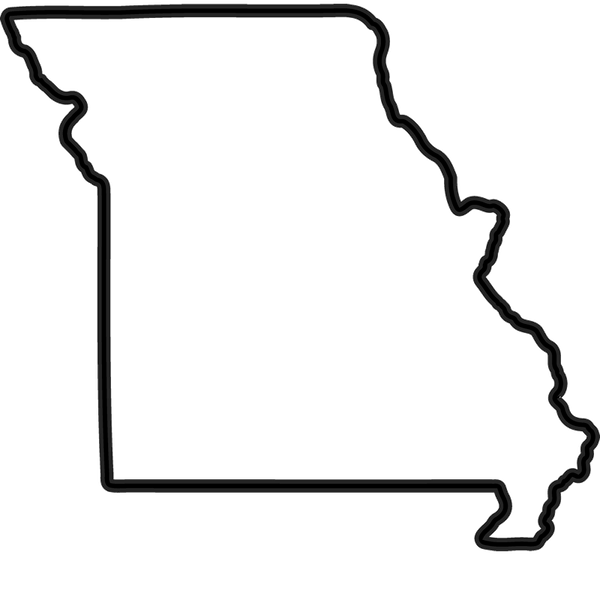 Missouri Outline Rubber Stamp - Stamptopia