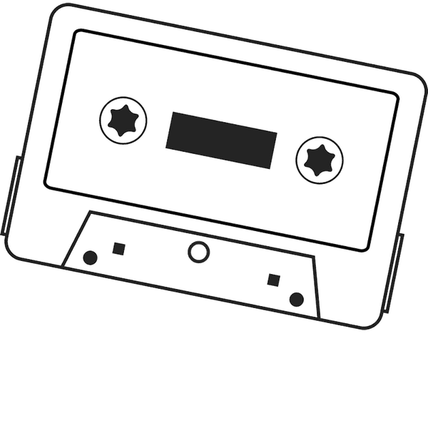 Mix Tape Outline Rubber Stamp - Stamptopia