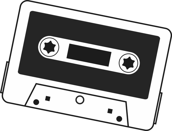 Mix Tape Rubber Stamp - Stamptopia