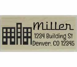Multi-Complex Building Return Address Stamp - 2.5" X 1" - Stamptopia