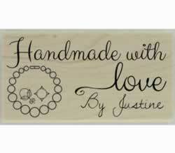 Necklace And Earrings Handmade Custom Stamp - 1.5" X 0.75" - Stamptopia