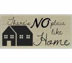 No Place Like Home Quote Stamp - 2.5" X 1" - Stamptopia
