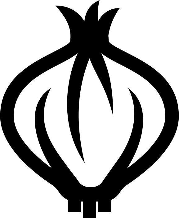 Onion Outline Rubber Stamp - Stamptopia