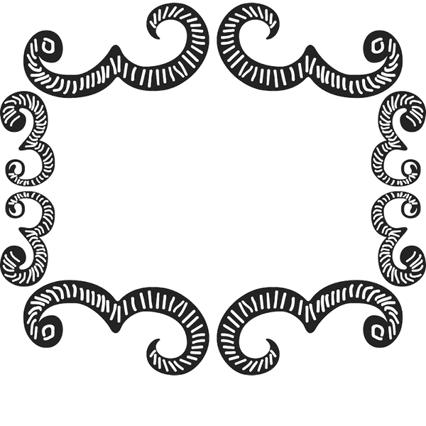Ornate Rectangle Rubber Stamp - Stamptopia