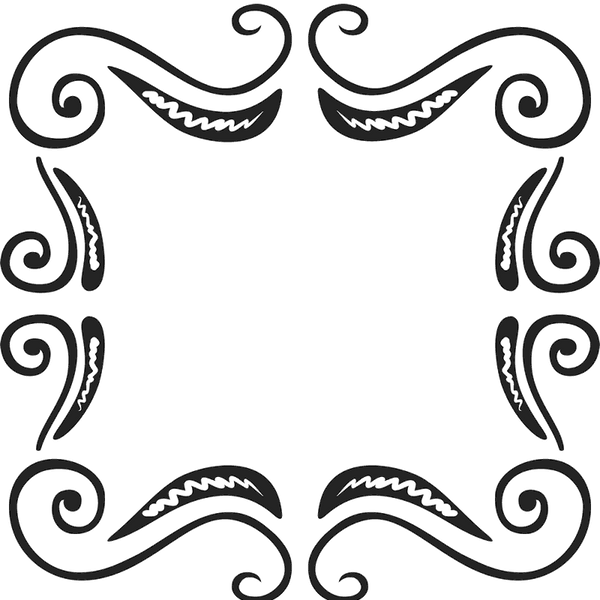 Ornate Square Rubber Stamp - Stamptopia