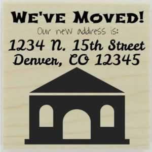 Personalized We'Ve Moved Address Stamp - 1.5" X 1.5" - Stamptopia