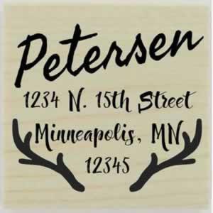 Petersen Antler Bottom Border Stamp - 1.5" X 1.5" - Stamptopia