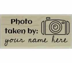 Photo Taken By Custom Stamp - 2.5" X 1" - Stamptopia