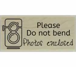 Please Do Not Bend Stamp - 2.5" X 1" - Stamptopia
