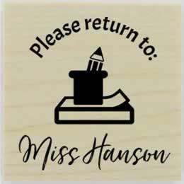 Please Return To Personal Library Stamp - 1.5" X 1.5" - Stamptopia