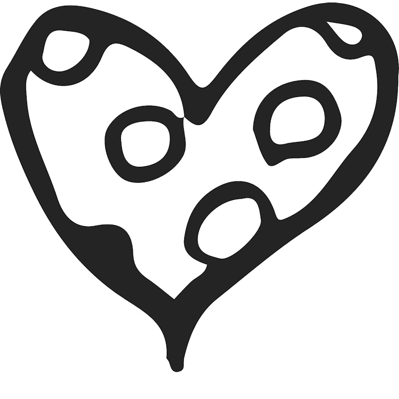 Polka Dot Heart Stamp - Stamptopia