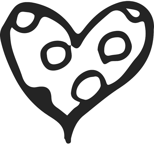 Polka Dot Heart Stamp - Stamptopia