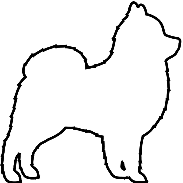 Pomeranian Rubber Stamp (Outline) - Stamptopia