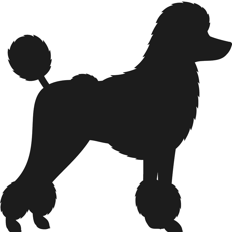 Poodle Stamp (Silhouette) - Stamptopia