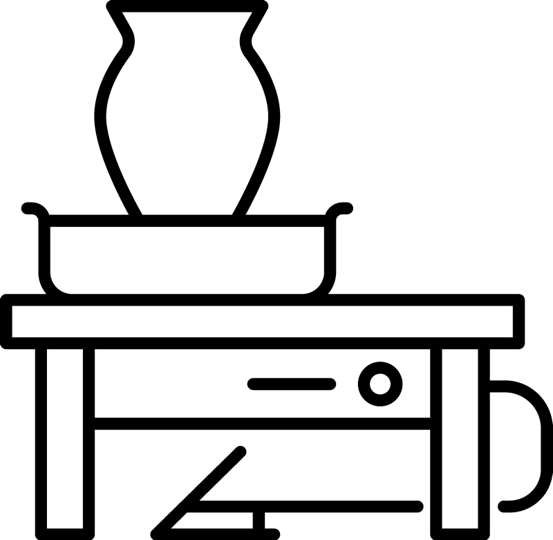 Pottery Wheel Rubber Stamp - Stamptopia
