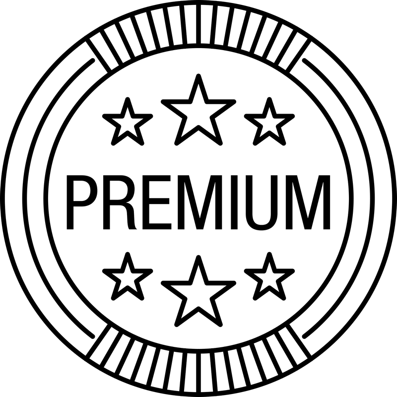 Premium Circle Stamp With Stars - Stamptopia