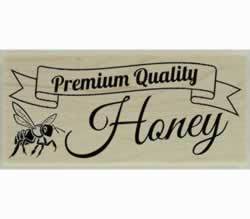Premium Quality Honey Banner Stamp - 2" X 1" - Stamptopia