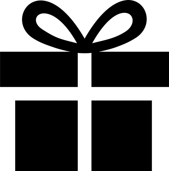 Present Silhouette Rubber Stamp - Stamptopia