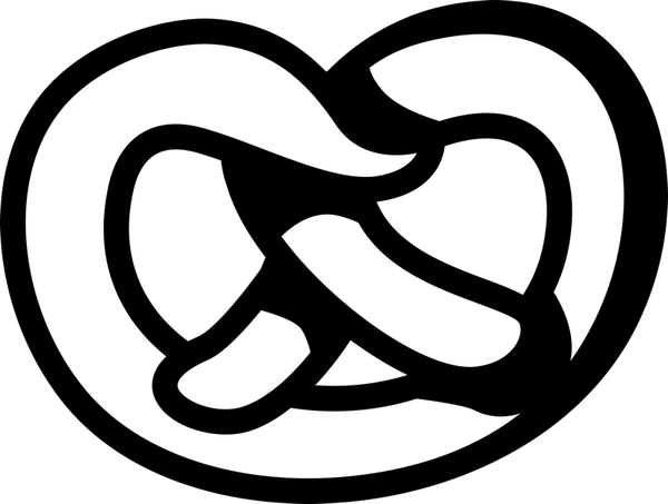 Pretzel Rubber Stamp - Stamptopia