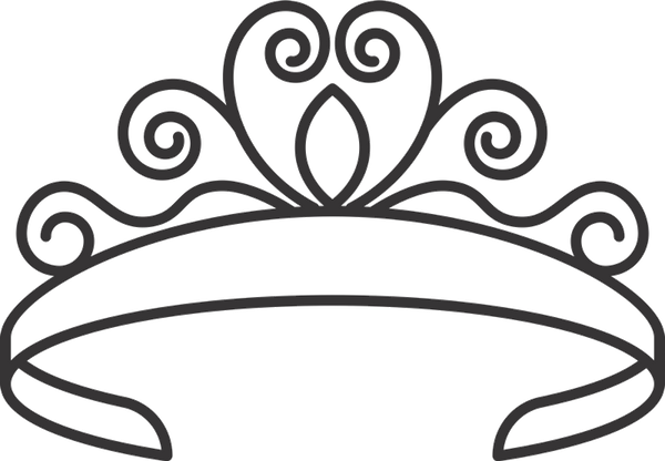 Princess Tiara Rubber Stamp - Stamptopia