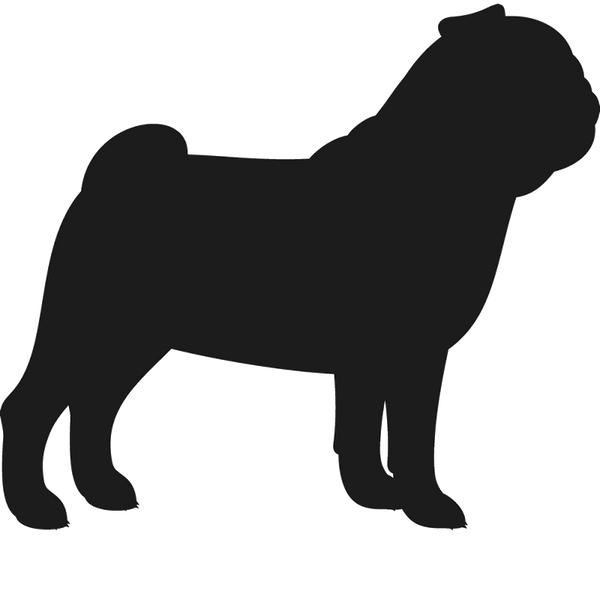 Pug Stamp (Silhouette) - Stamptopia