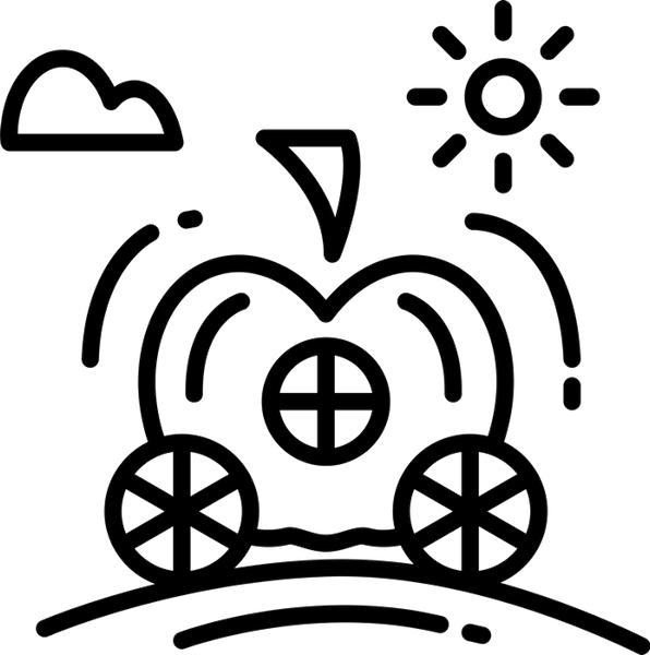 Pumpkin Carriage Rubber Stamp - Stamptopia