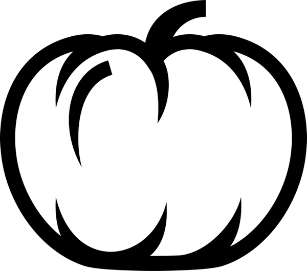 Pumpkin Outline Rubber Stamp - Stamptopia