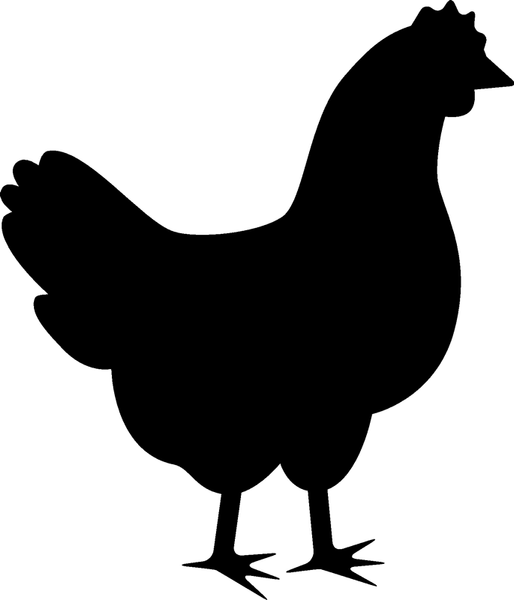 Rooster Silhouette Rubber Stamp - Stamptopia