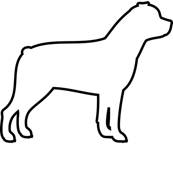 Rottweiler Rubber Stamp (Outline) - Stamptopia