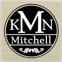 Round Monogram & Name Stamp - 1.5" X 1.5" - Stamptopia