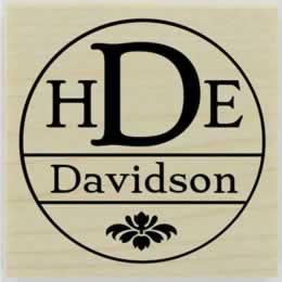 Round Name & Monogram Stamp - 1.5" X 1.5" - Stamptopia