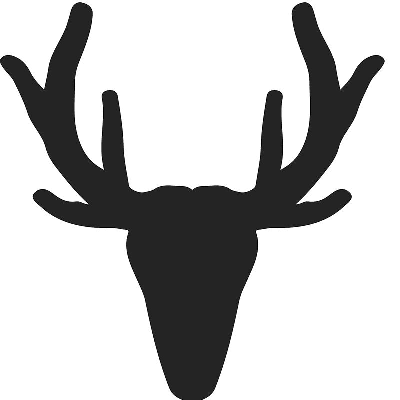 Rustic Antler Silhouette Stamp - Stamptopia