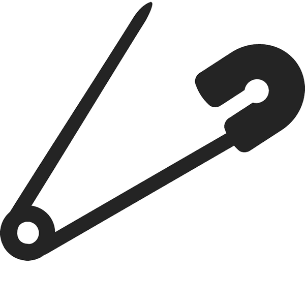 Safety Pin Rubber Stamp - Stamptopia