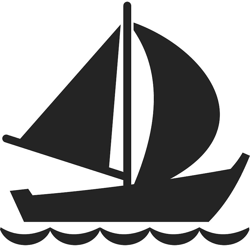 Sailboat In Waves Stamp - Stamptopia