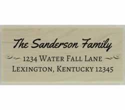 Sanderson Custom Return Address Stamp - 2.5" X 1.25" - Stamptopia