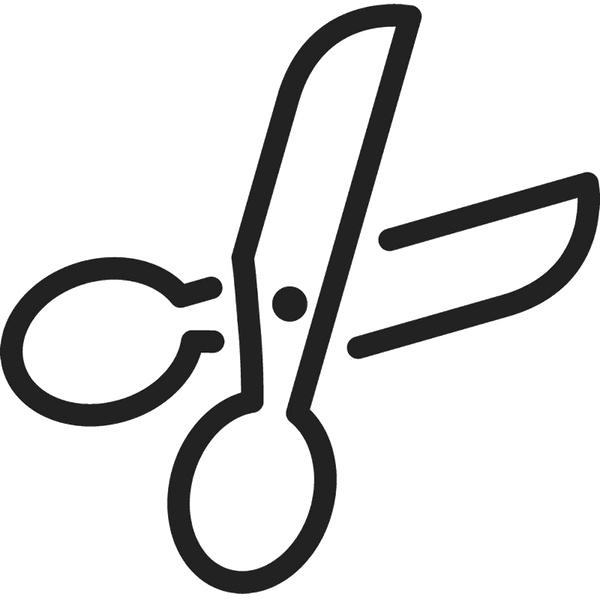 Scissor Icon Rubber Stamp - Stamptopia