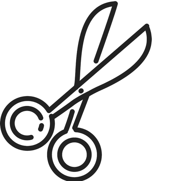 Scissors Outline Rubber Stamp - Stamptopia